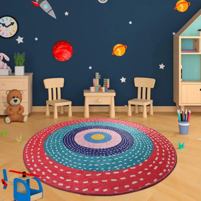 Rosabelle Washable Area Rug – Soft Non-slip Carpet For Living Room, Bathroom & Kitchen Decor 39"