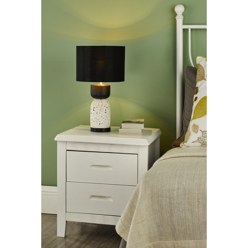 Roja Table Lamp Terrazzo & Black With Shade