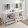 Arroyos 84'' Double Bathroom Vanity with Ceramic Top with Mirror