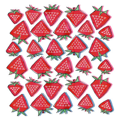 «Strawberry Fiasco», impression sur toile tendue
