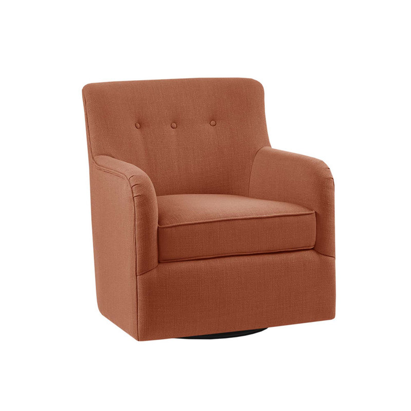 Fauteuil d'appoint rembourré en tissu Modern, Orange