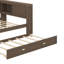Lit de jour multifonctionnel en L avec lit gigogne, tablettes de rangement, ports USB et éclairage DEL-1159112653