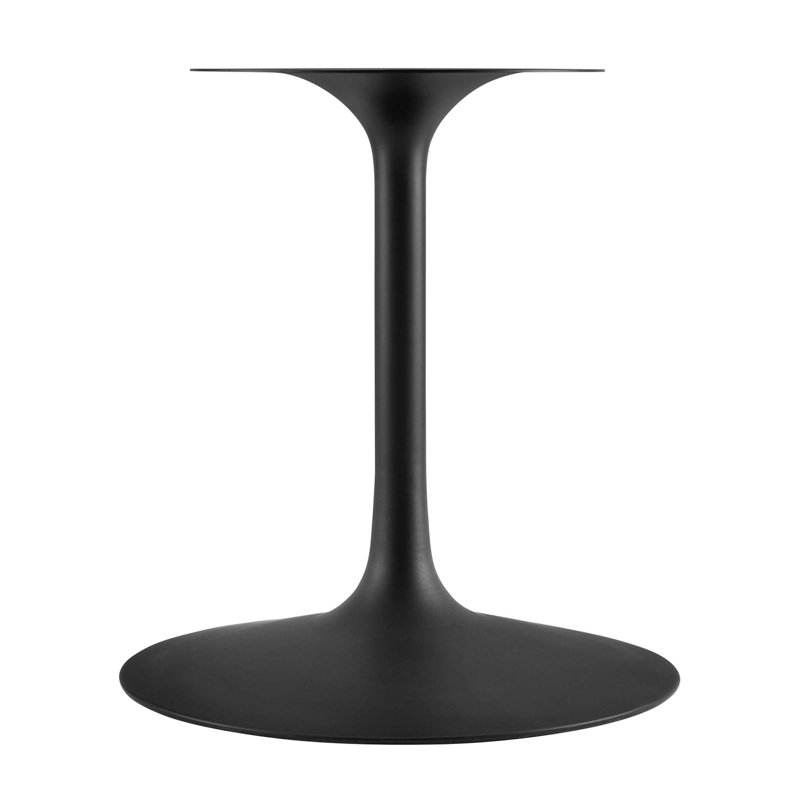  Table de salle à manger en marbre artificiel Lippa, Noir, 28,5 po H x 47 po L x 27,5 po l, Noir