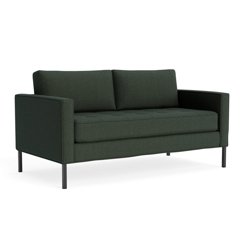 MTO - Paramount Sofa Metal Legs, Vos Evergreen, 32" H x 66" W x 34" D
