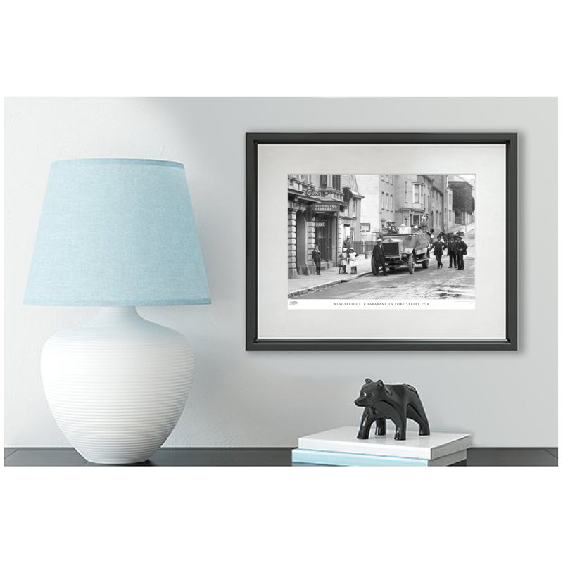 Kingsbridge, Charabanc In Fore Street 1918 - Single Picture Frame Print, 40cm H x 50cm W x 2.3cm D