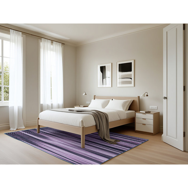 Striped Indoor Rug, Rectangle 5' x 7'