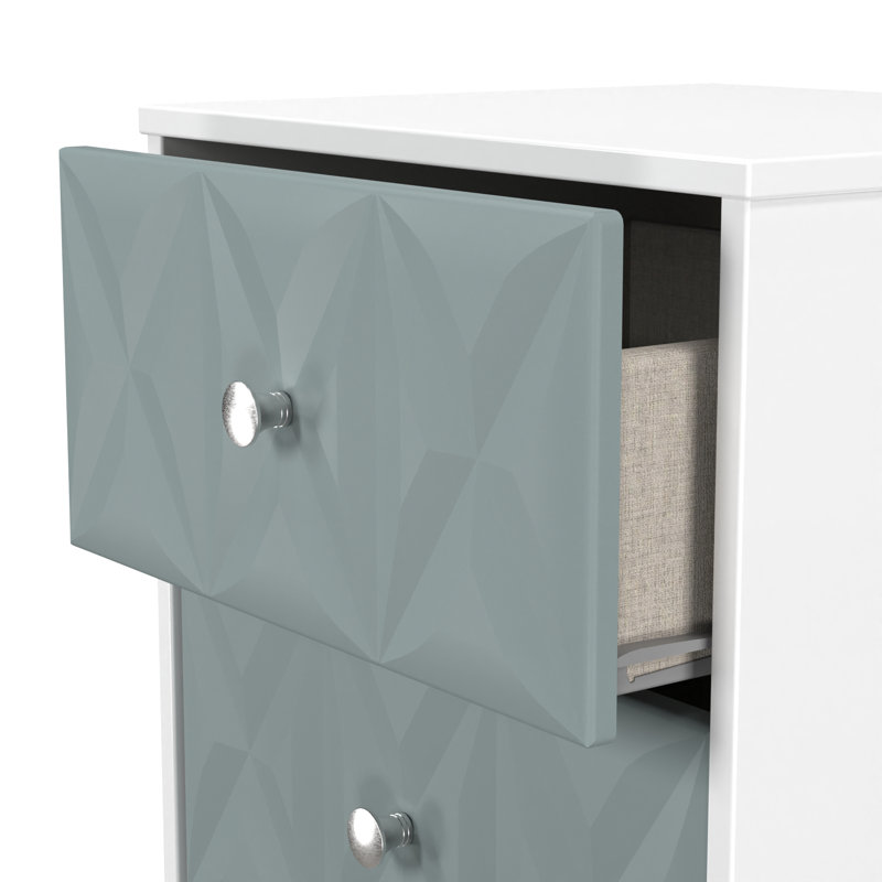 San Jose Bedside Table, Duck Matt/White Matt