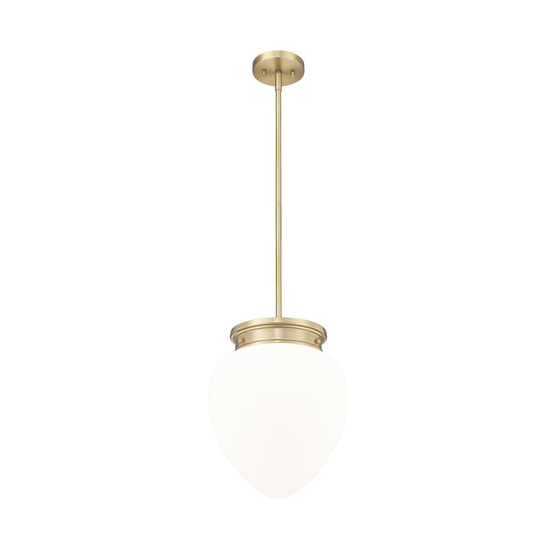 Luminaire suspendu 1 lumière Patrisio, Or moderne, H 97 po x l 12,5 po x P 12,5 po