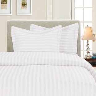 Buy Sterling Stripe Micro Fiber Duvet Cover 220X240 Cm White