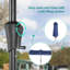 Parasol 13 x 7,2 pi DEL double face pour patio, parasol simple Market-2136160885