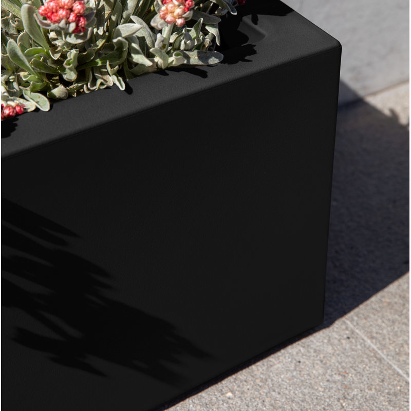 Block Series Window Box Planter, Black