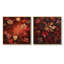 «Red Falling Maple Leaves I» - décoration murale feuilles - art mural traditionnel 2 pièces-279685750-279685754-279685757