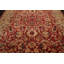 Tapis de zone en laine rouge 8 pi 1 po x 11 pi à main one-of-kind noué la peshawar Stoy