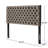 Tufted Upholstered Bed Headboard In Modern Button Design, Adjustable Solid Wood With Durable Metal Legs For Bedroom