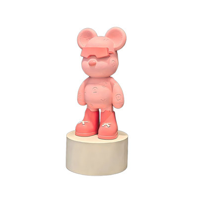 35.43"Violent Bear Money Jar Pink Decorative Piece
