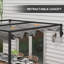 Brilea 2.97m x 3.97m Steel Pergola