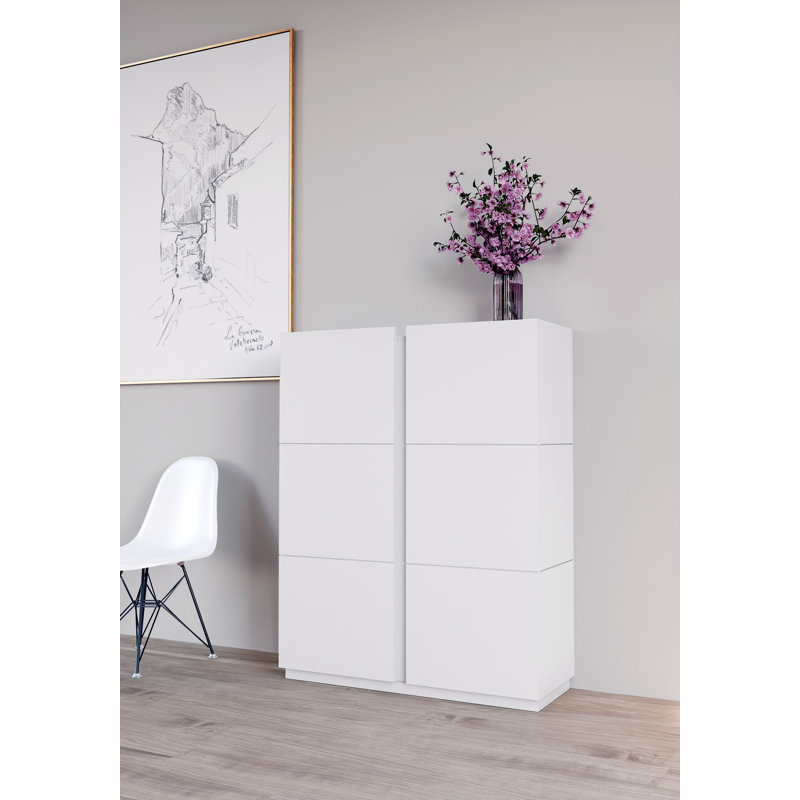 24 Pair Shoe Storage Cabinet, White