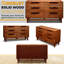 Commode en bois massif noyer à 6 tiroirs ACACIA Elara-114397440