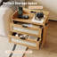 Rattan Nightstand Set of 2, Boho Bedside Table with USB Charging Station & Storage Drawers, End Table or Side Table for Bedroom, Office, Living Room-1925673491-1921851104