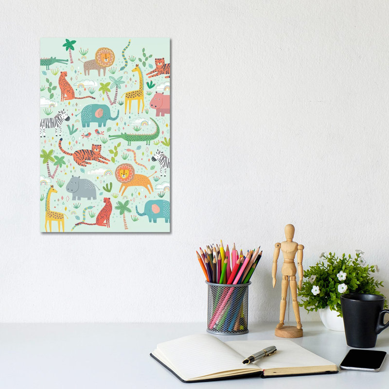 Jungle Chums II by Nancy Mckenzie - Wrapped Canvas Print, 20.32 cm H x 30.48 cm W