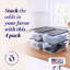 Ensemble de fourre-tout de rangement en plastique 64 qt secure latch-97280245-97282264-97280246