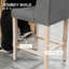 Tabourets de comptoir de 26,75 po, gris, tissu confortable, tabourets de hauteur grise en bois massif, siège rembourré de mousse, pieds en bois, stable