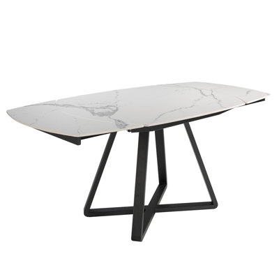Extendable Marble Top Dining Table