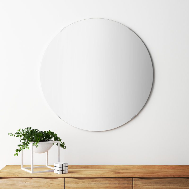 Miroir de coiffeuse sans cadre Samonie, 36 po x 36 po