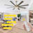 72" Modern Gold Ceiling Fan with LED Light Kit and Remote, 6-Speed Quiet DC Motor, Reversible for Large Living Rooms-508995823