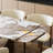 71"-95"Extendable Hobart Modern Dining Table For 6-10, Rectangular Sintered Stone Tabletop with Pedestal Base, Carbon Steel Leg-279556248-289106128