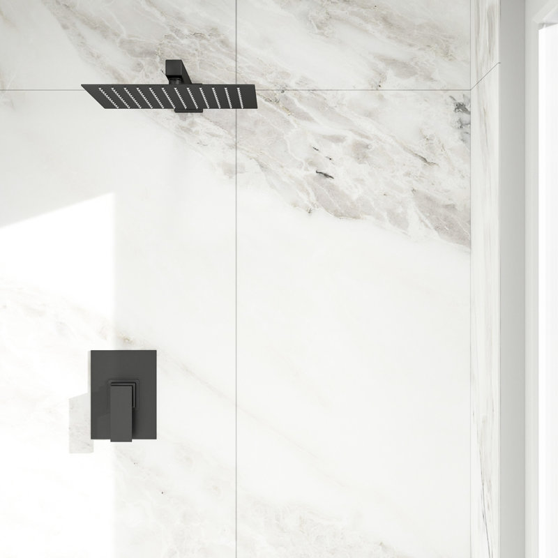 Système de douche - pomme de pluie de 10 po et soupape équilibrée, fixation murale, robinet Phenomenal facile à installer, tête de 10 po, installation simple
