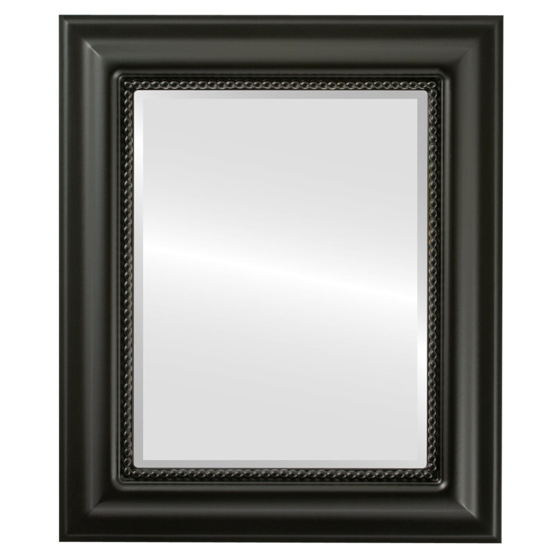 Witney Rectangle Mirror, 35" H x 29" W, Matte Black