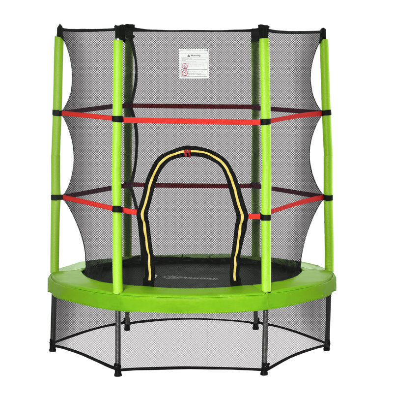Outsunny Round Kid / Toddler Trampoline, Green