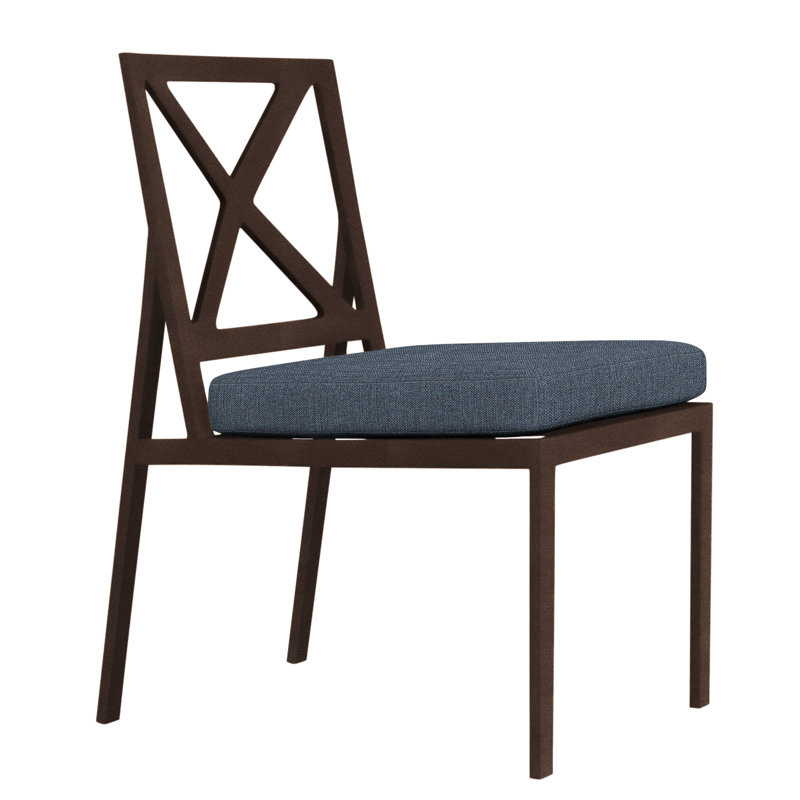 Marin Outdoor Dining Side Chair, Copper Creek, Flagship Stone Sunbrella®