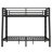 Metal Full Xl Over Queen Bunk Bed For Adults And Teens, Space-saving Heavy-duty Bunk Bed With Guardrails, No Box Spring Needed, Under-bed Storage