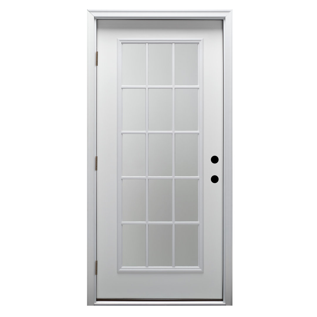 Clear Glass 80'' Fiberglass Front Entry Doors MMI DOOR Door 