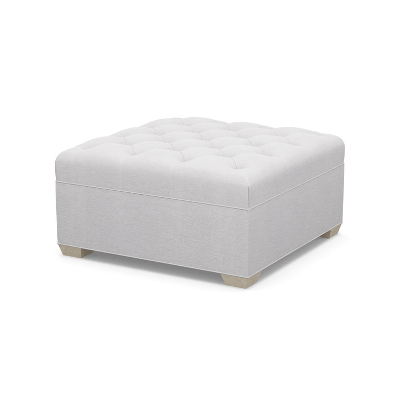 Square Tufted Ottoman, 8938-82, Sandstone