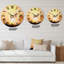 Trois grues volant au coucher du soleil - Horloge murale traditionnelle-60186818