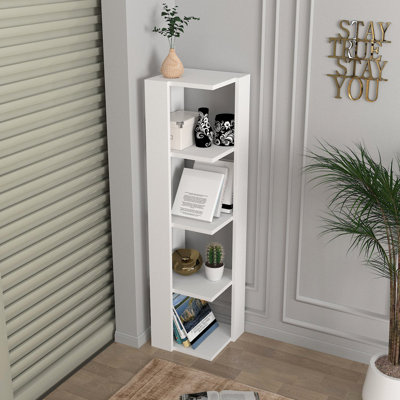Vela 120cm H x 31.3cm W Corner Bookcase