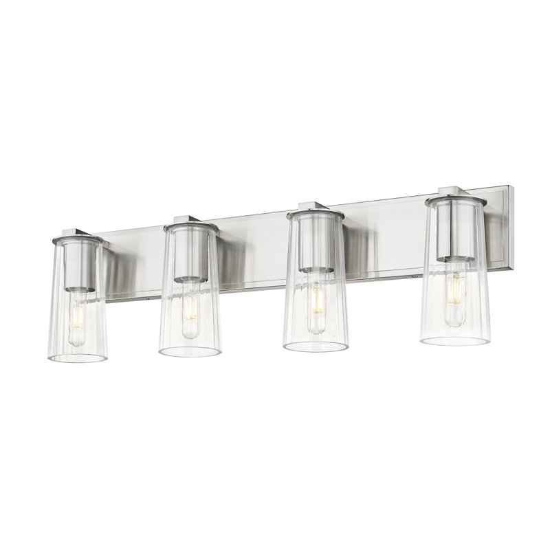 Ensemble de meuble-lavabo 4 lumières Esma, Nickel brossé