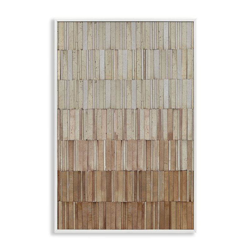 Motif mural en terre cuite, estampe numérique, design par Flora Kouta, H 30 po x l 20 po