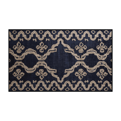Tapis gris lavable à la machine