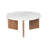 Solid Mango Wood Coffee Table, White