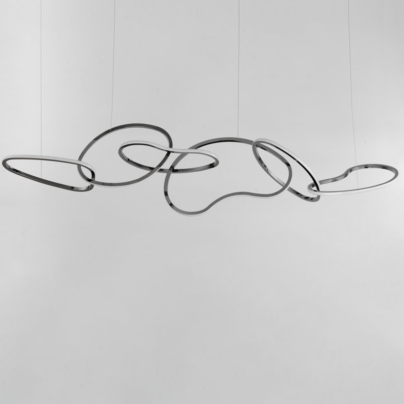 Luminaire suspendu 1 lumière DEL Coeyn Coeyn, Noir chromé