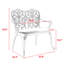 Banc de jardin en fonte d'aluminium avec motif floral rose-437144758