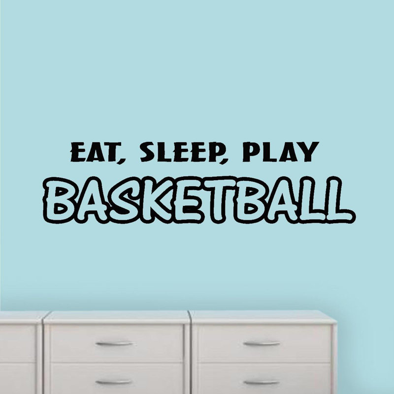Décalcomanie murale basket sleep play Donegore, 9,5 x 30
