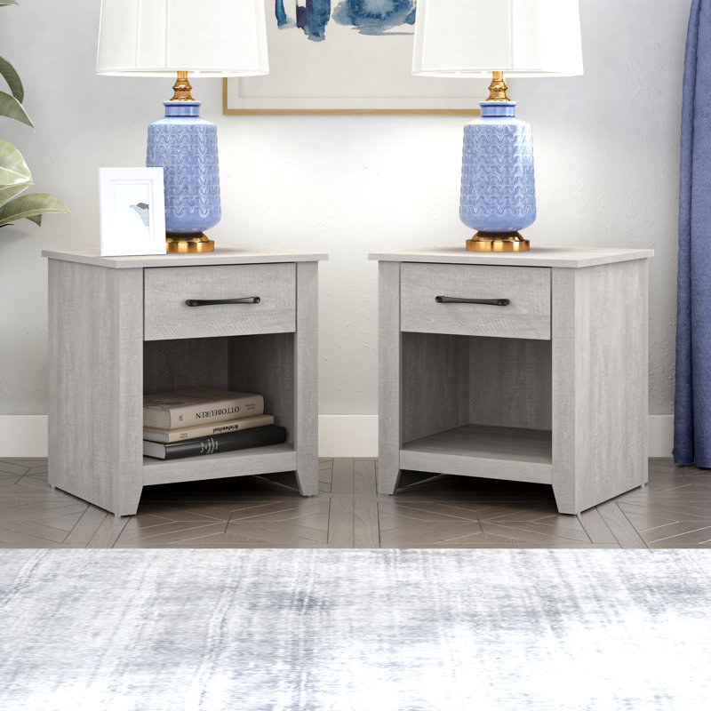 Walter 1 Drawer Nightstand, Dusty Gray Oak