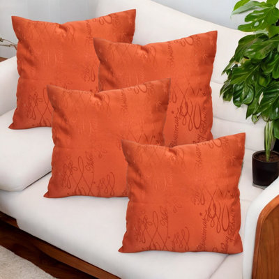 Amae Indoor / Outdoor Floral Red Square Cushion Cover