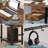 79-Inch Two Person Computer Desk With Drawers And Storage Shelves, Extra Long Double Workstation Table With Hooks, Industrial Writing Desk For Home Office, Rustic Brown-380885935