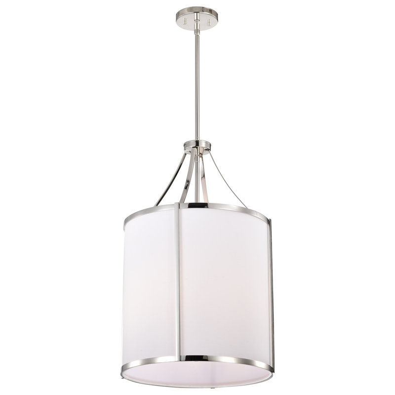Luminaire suspendu 3 lumières Maliyka, Nickel poli